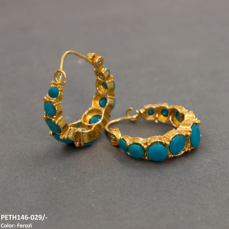 Round Ear Hoops Pair