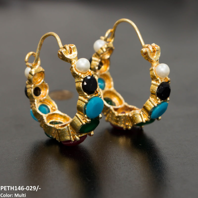Round Ear Hoops Pair