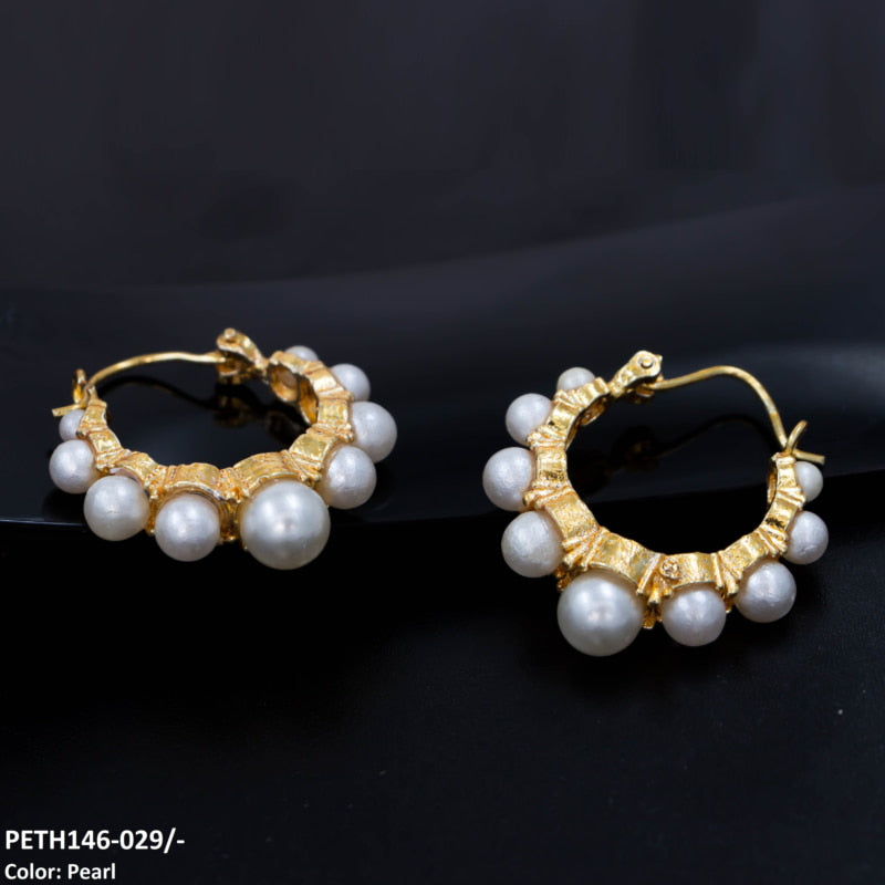 Round Ear Hoops Pair