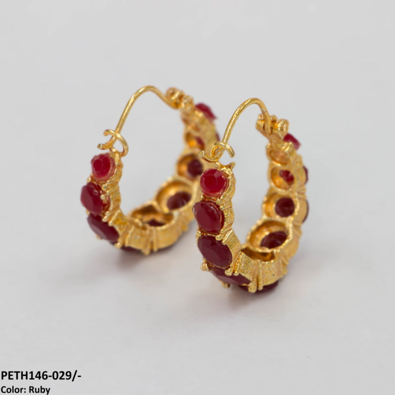 Round Ear Hoops Pair