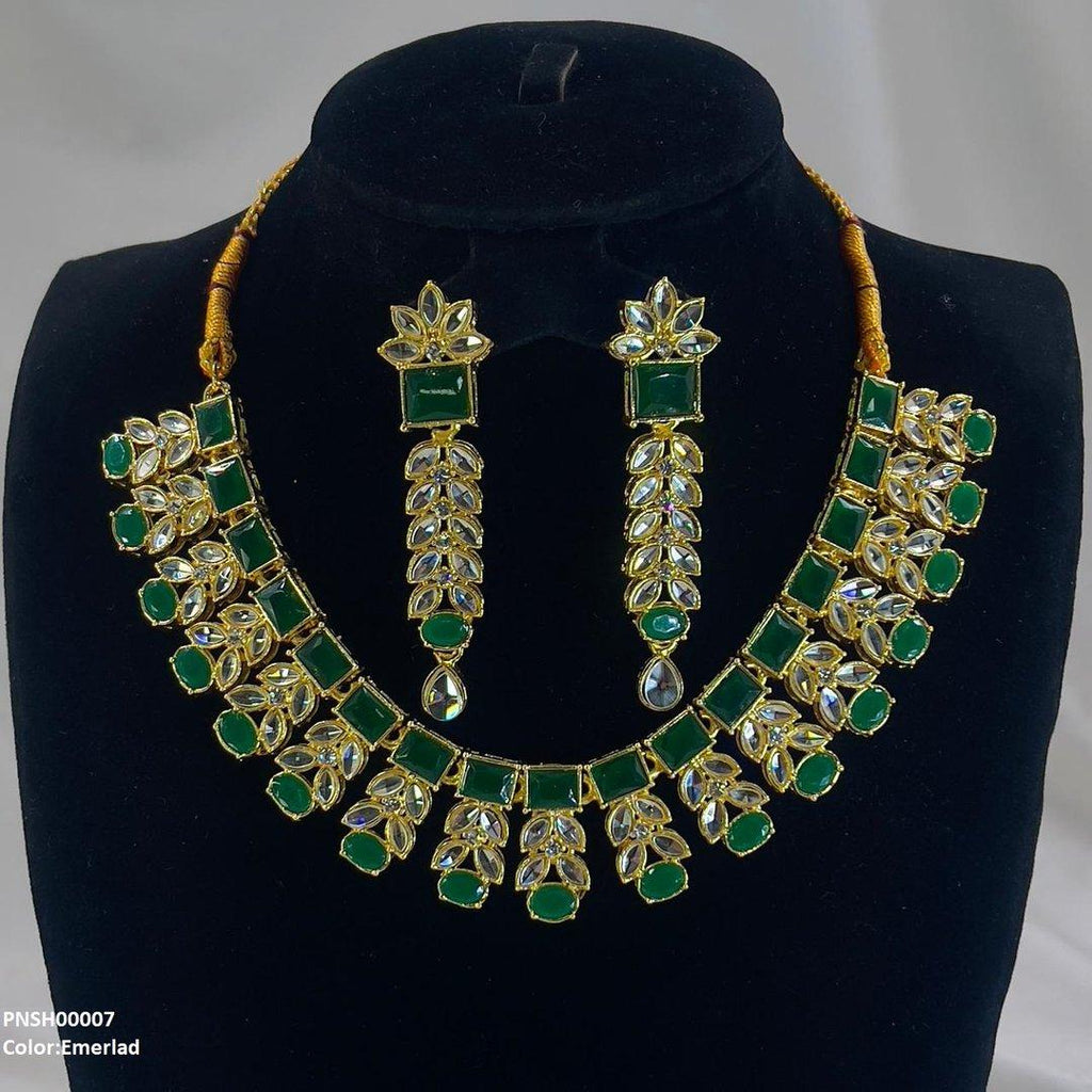 Reactangle/Oval Tear Necklace Set