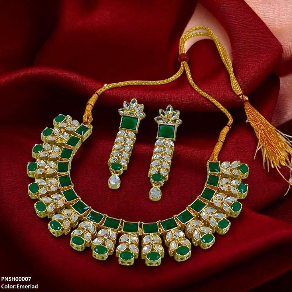 Reactangle/Oval Tear Necklace Set