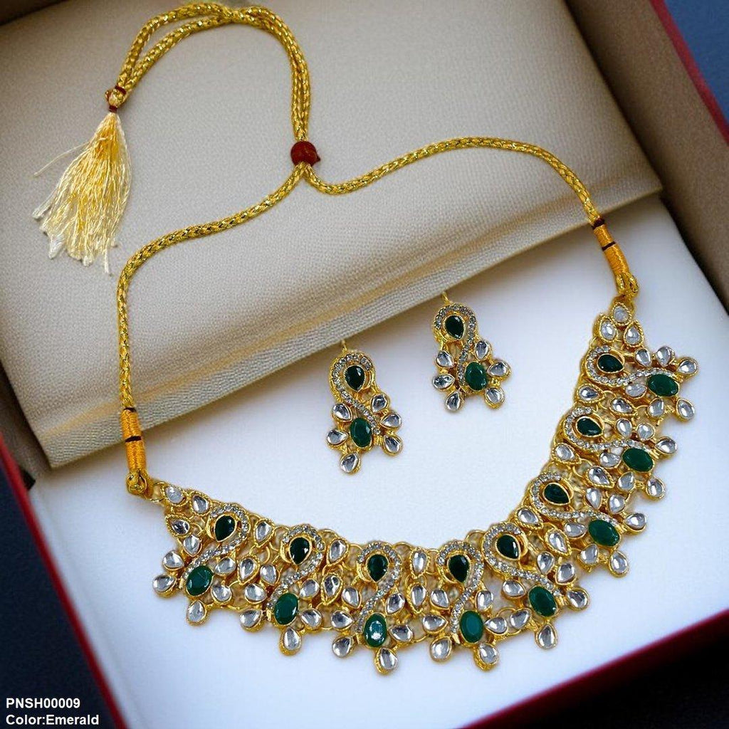 Oval Tear Necklace Set
