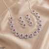 Round Crystal Stone Necklace Set