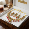 Round Antique Pearl Drop Necklace Set