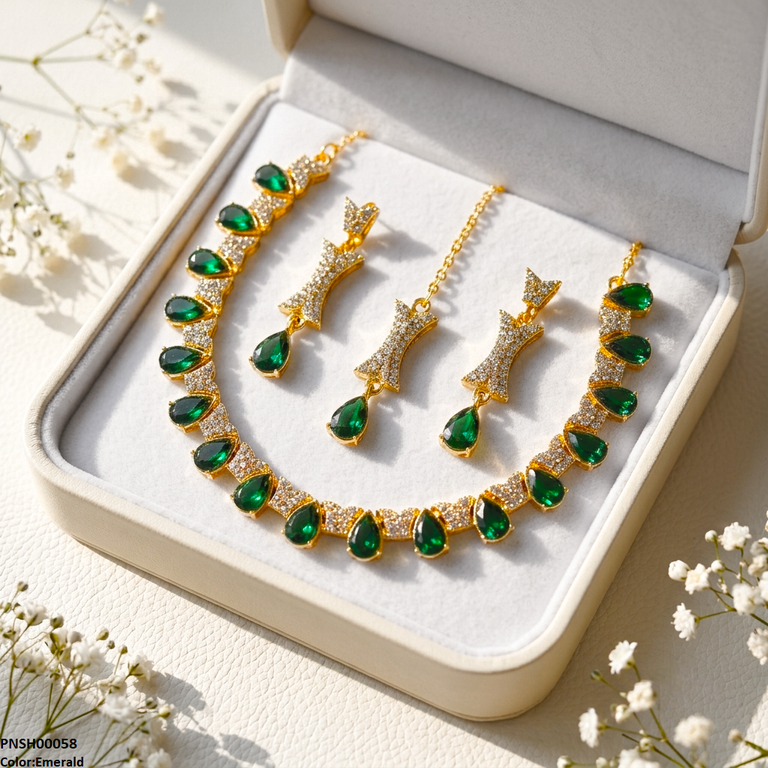 Tear Stone Necklace Set