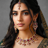 Tear/Flower Necklace Set