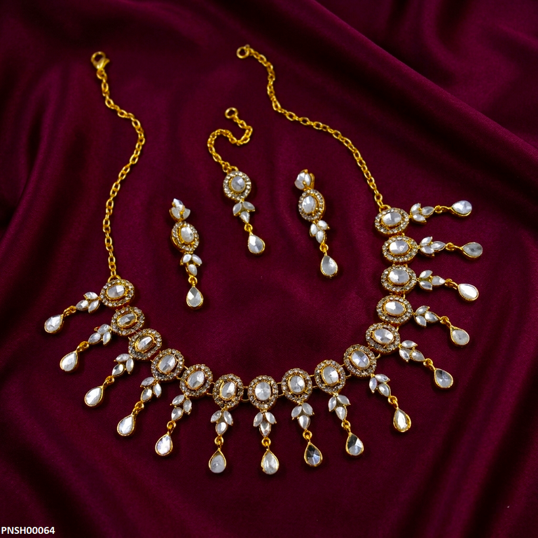 Oval Tear Drop Necklace set