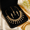 Oval Tear Drop Necklace set