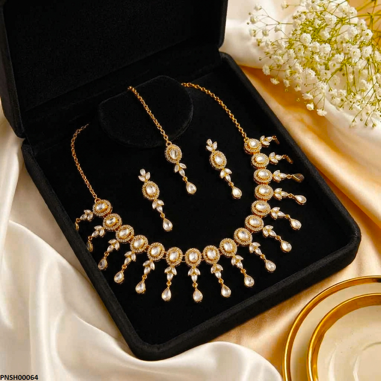 Oval Tear Drop Necklace set