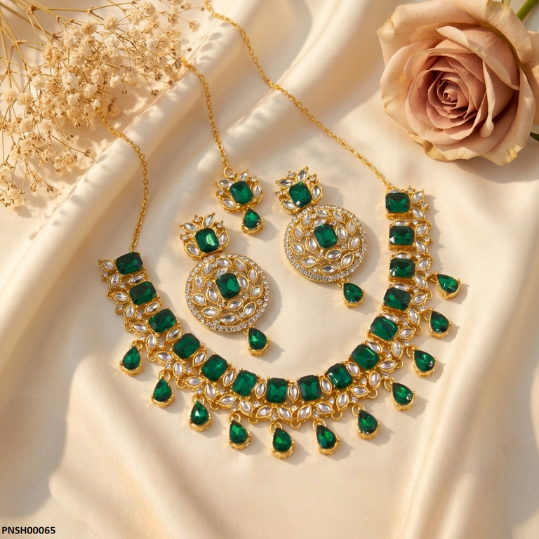 Rectangle/Tear Drop Necklace Set