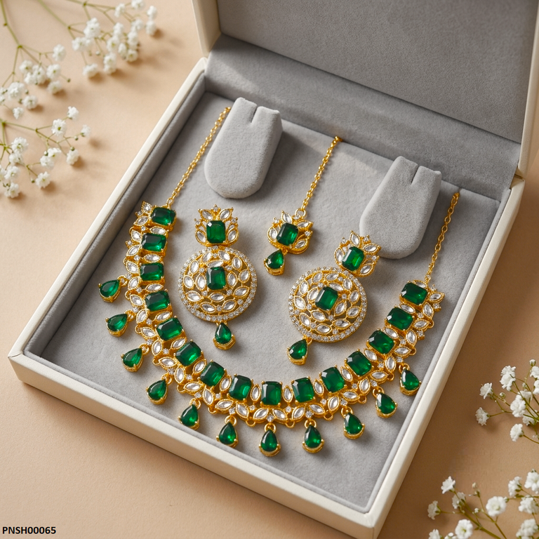 Rectangle/Tear Drop Necklace Set