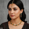 Rectangle Flower Necklace Set