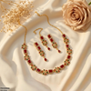 Rectangle Flower Necklace Set