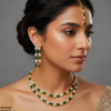Rectangle/Double Layer Necklace Set