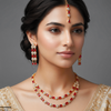 Rectangle/Double Layer Necklace Set