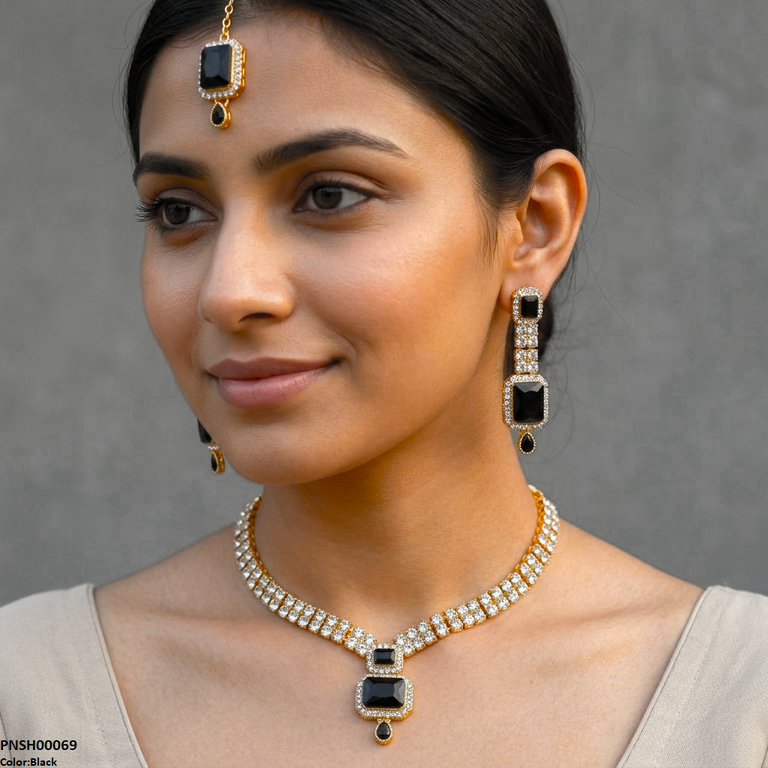 Rectangle/Tear Drop Necklace Set