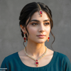 Rectangle/Tear Drop Necklace Set