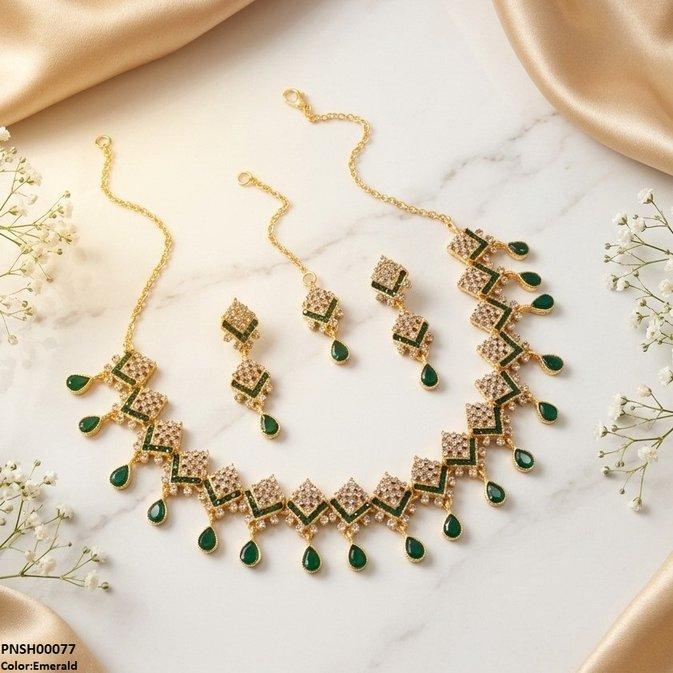 Double Tear Drop Necklace Set