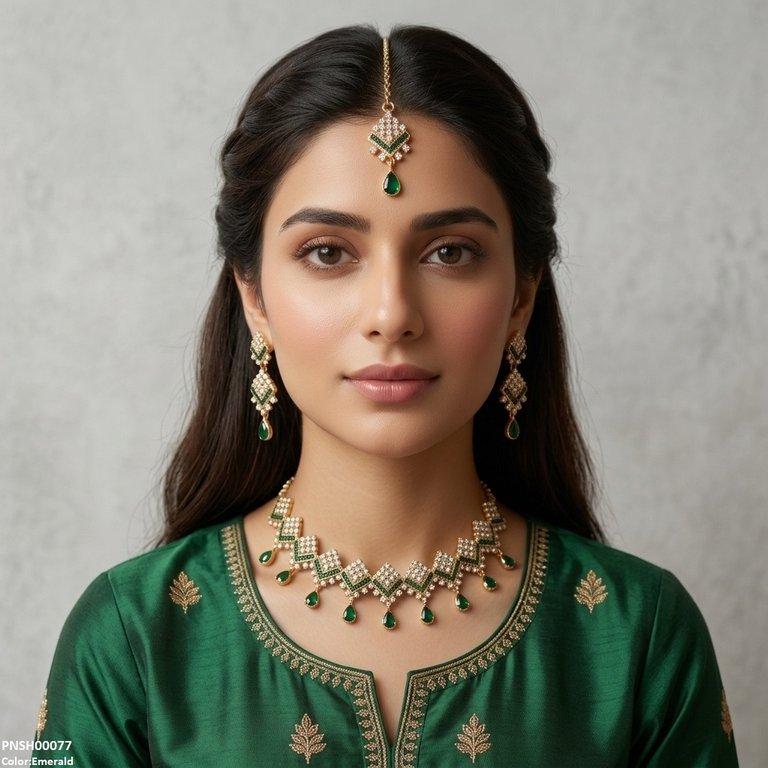 Double Tear Drop Necklace Set