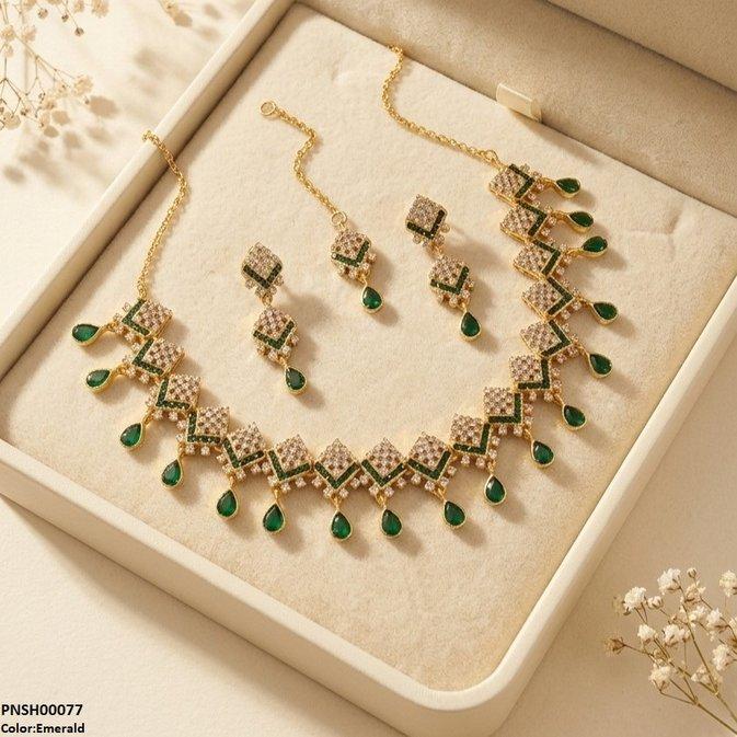Double Tear Drop Necklace Set