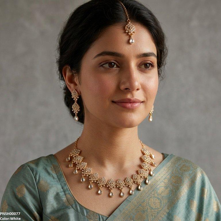 Double Tear Drop Necklace Set