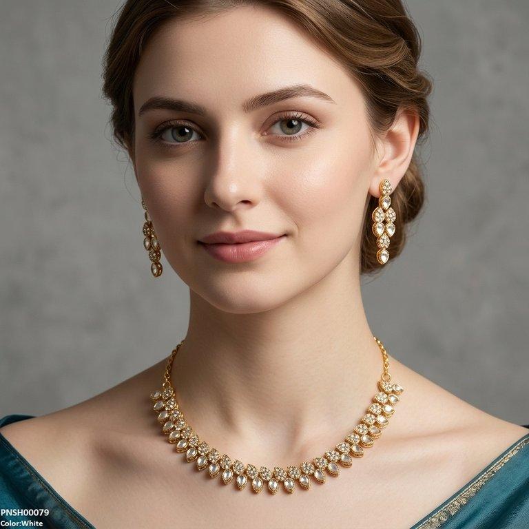 Tear Leaf Necklace Set