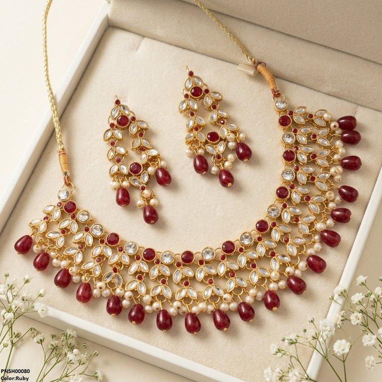 Tear Pearl Drop Necklace Set