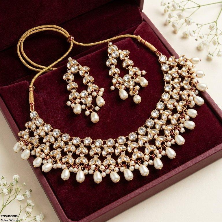 Tear Pearl Drop Necklace Set