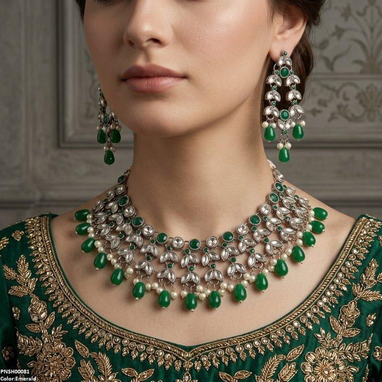 Tear Pearl Drop Necklace Set
