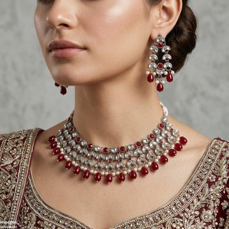 Tear Pearl Drop Necklace Set