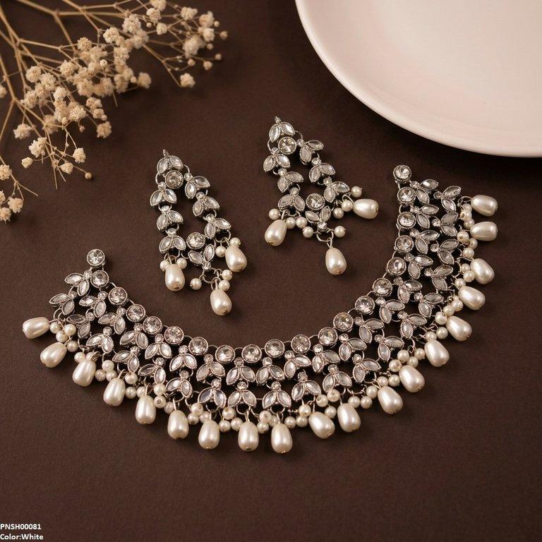 Tear Pearl Drop Necklace Set