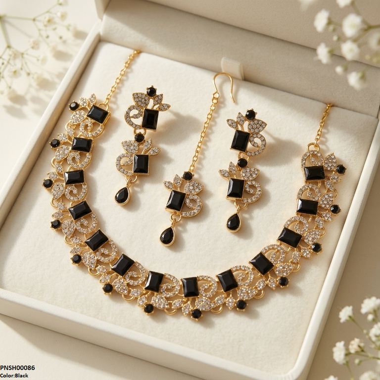 Rectangle/Tear Drop Necklace Set