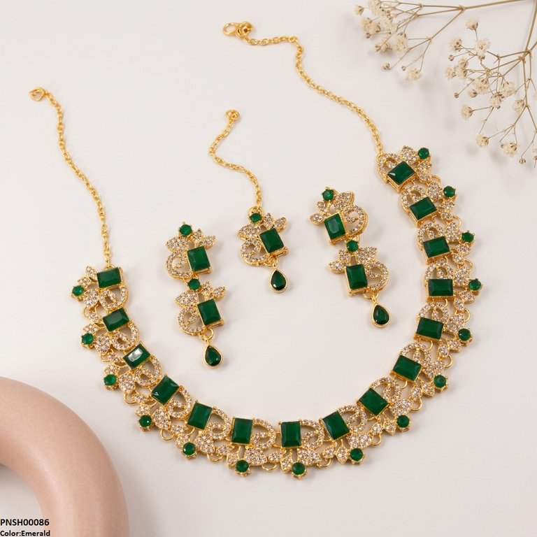 Rectangle/Tear Drop Necklace Set
