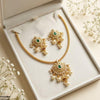 Tear Pearl Bell Drop Necklace Set