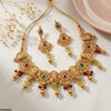 Oval Tear Round Drop Necklace Set