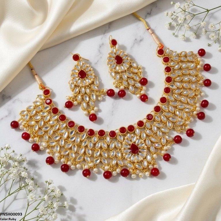 Tear/Marquise Pearl Drop Necklace Set