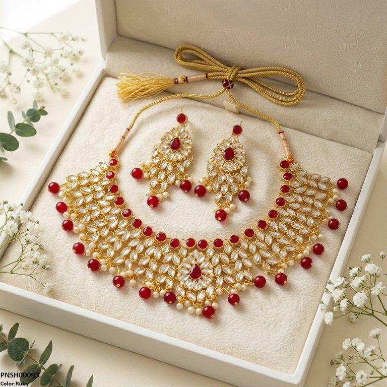 Tear/Marquise Pearl Drop Necklace Set