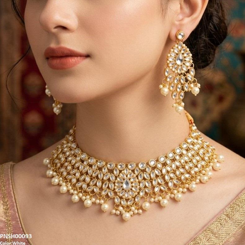 Tear/Marquise Pearl Drop Necklace Set