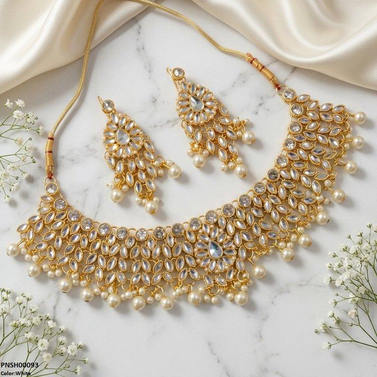 Tear/Marquise Pearl Drop Necklace Set