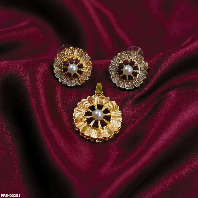 Round Flower Pedant Set