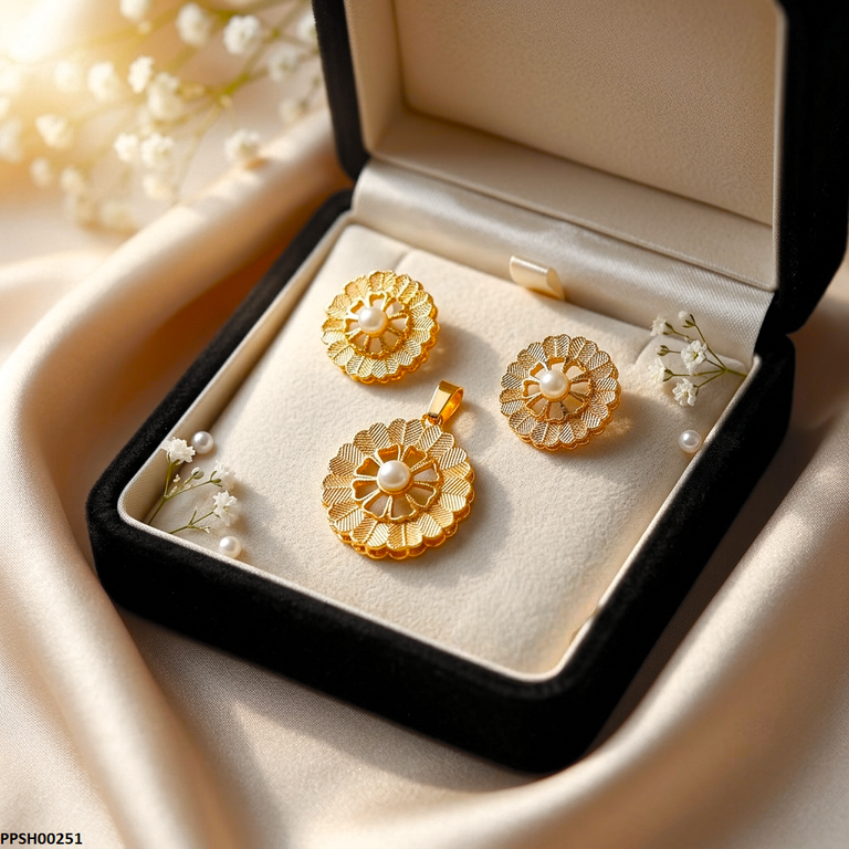 Round Flower Pedant Set