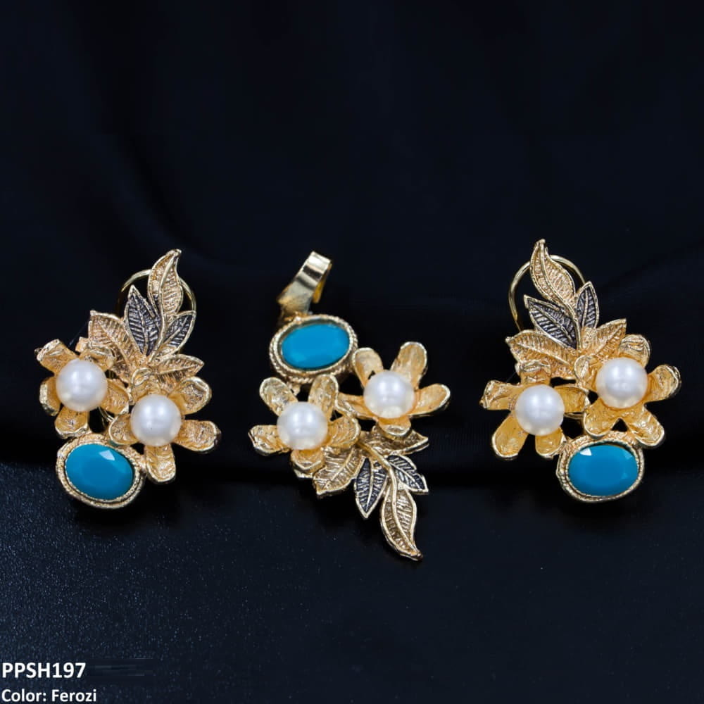 Flower Leaf's Pendant Set