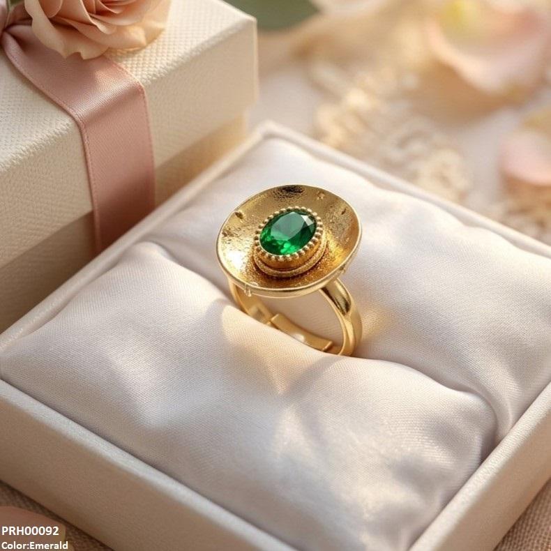 Oval Stone Ring Adjustable
