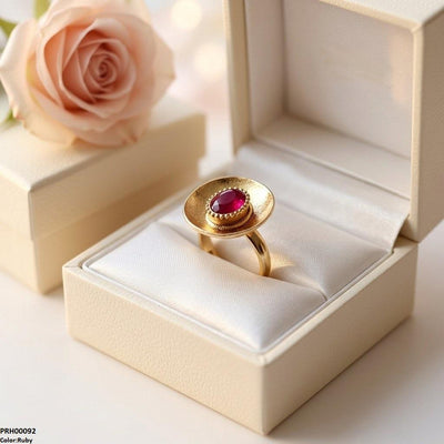 Oval Stone Ring Adjustable