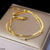 Stainless Steel Double Chain Ball Single Anklet