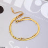 Stainless Steel Double Chain Ball Single Anklet