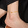 Stainless Steel Heart Anklet Single