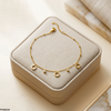 Stainless Steel Round Stone Anklet