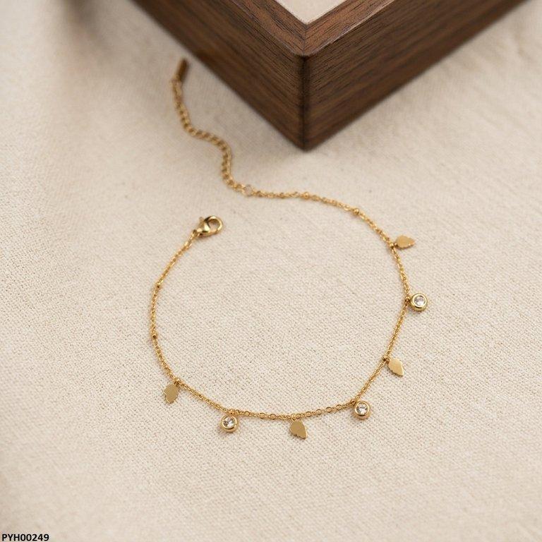 Stainless Steel Tree/Round Drop Anklet